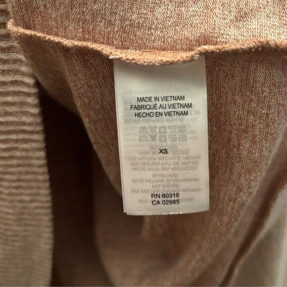 Lucky Brand XS Mock Neck Lightweight Sweater Pink Neutral Pullover NWT - Picture 4 of 6